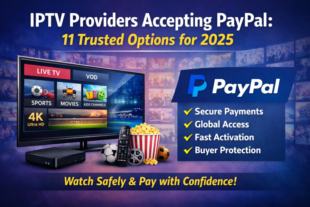 IPTV Providers Accepting PayPal